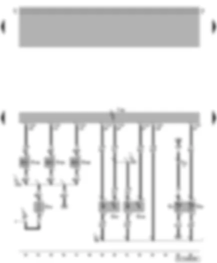Wiring Diagram  VW NEW BEETLE 2003 - Motronic control unit - heater element (crankcase breather) - coolant temperature sender - Hall sender - Intake manifold change–over valve - inlet camshaft timing adjustment valve